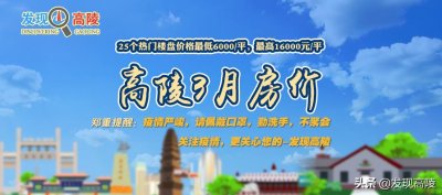 ​高陵区3月份房价出炉！25个在售楼盘最低6千/平，最高1.6万/平