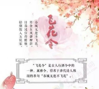 ​都在说“飞花令”，你知道“飞花令”的来历吗