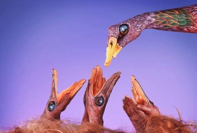 ​有趣的人体彩绘：他在人体上画动物，简直以假乱真