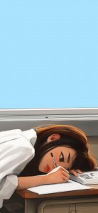 ​小清新治愈系女孩插画壁纸