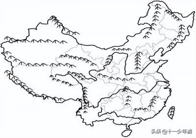 ​中国地图--山脉