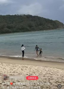 ​章子怡带两女度假，穿清凉泳衣身材傲人，小苹果全程跟拍似工具人