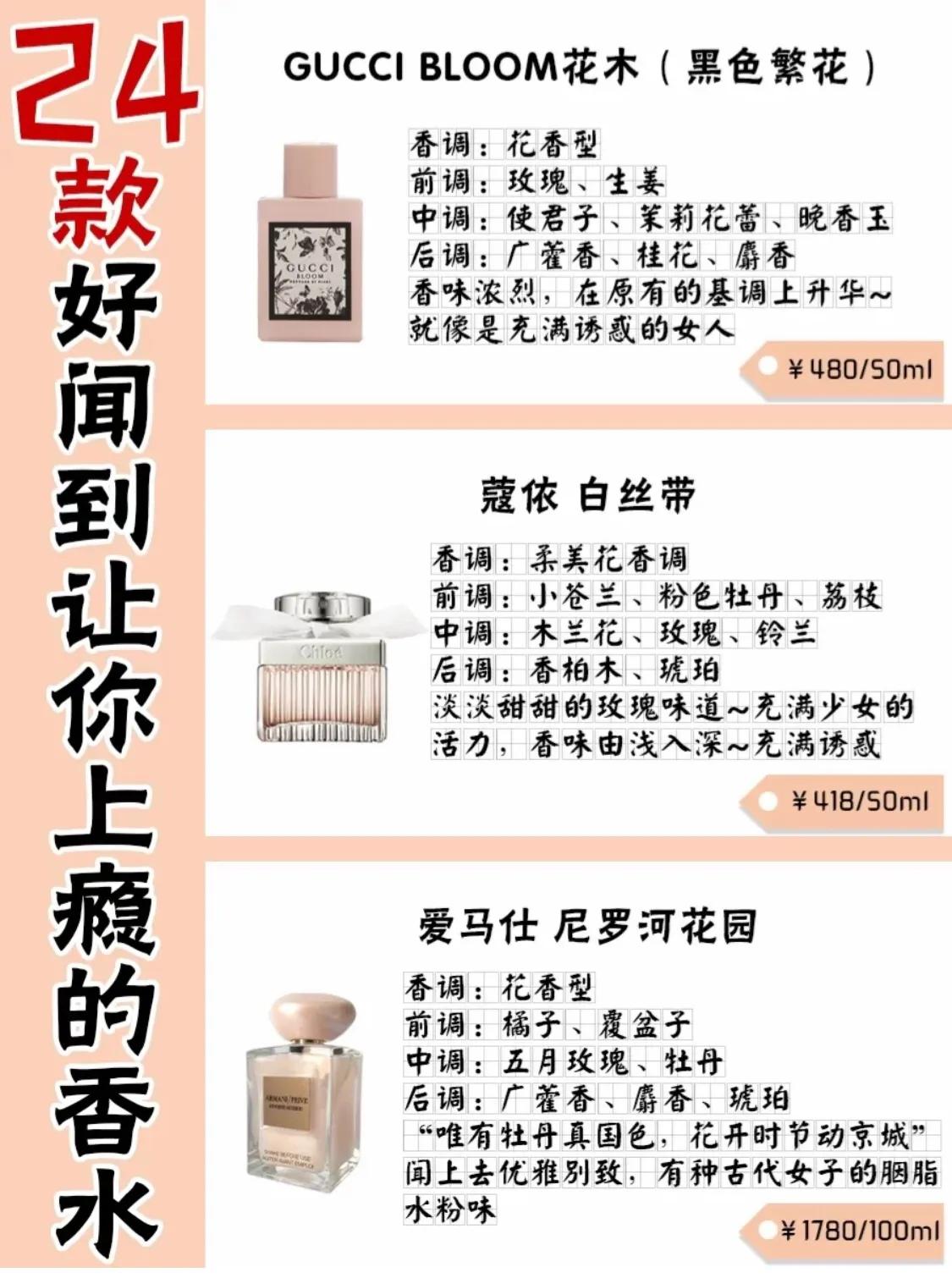 24款好闻的大牌香水推荐,每一款都是经典!